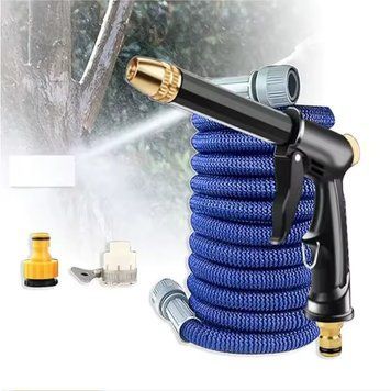 Универсальный шланг KRAFTMANN AquaJet Pro 30 м (растягивается) для полива и мойки высоким давлением