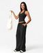 Женский прогулочный костюм Nordvik Urban-Flow: Широкие брюки Palazzo и моделирующий топ Halter-Neck Black