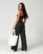 Женский прогулочный костюм Nordvik Urban-Flow: Широкие брюки Palazzo и моделирующий топ Halter-Neck Black