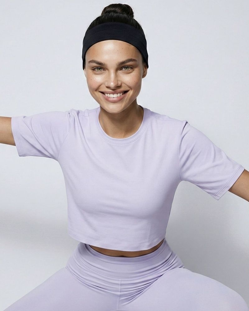 Женская спортивная футболка кроп-топ Oversize Nordvik AuraCrop Soft-Touch Purple, S