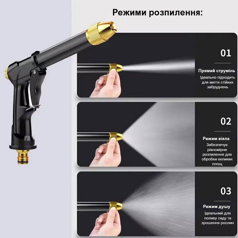 Универсальный шланг KRAFTMANN AquaJet Pro 30 м (растягивается) для полива и мойки высоким давлением