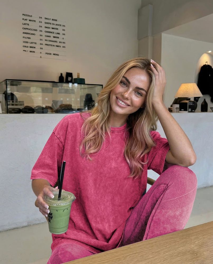 Футболка унісекс Oversize Boxy Fit Nordvik Urban Shadow: Stone-Wash Pink, S