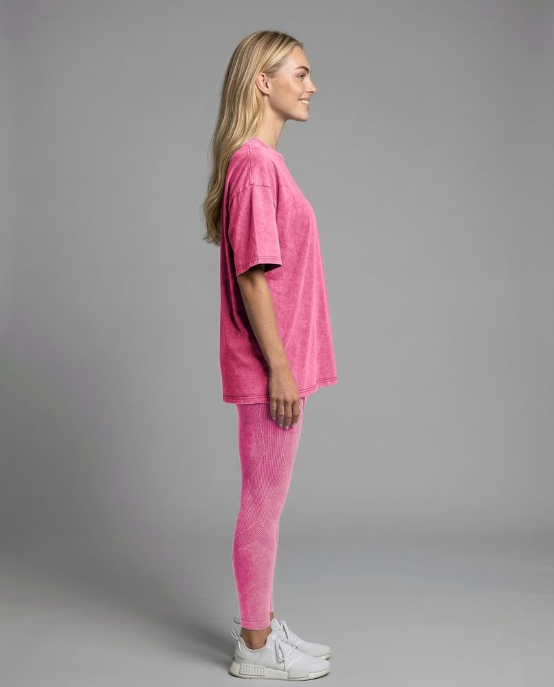 Футболка унісекс Oversize Boxy Fit Nordvik Urban Shadow: Stone-Wash Pink, S
