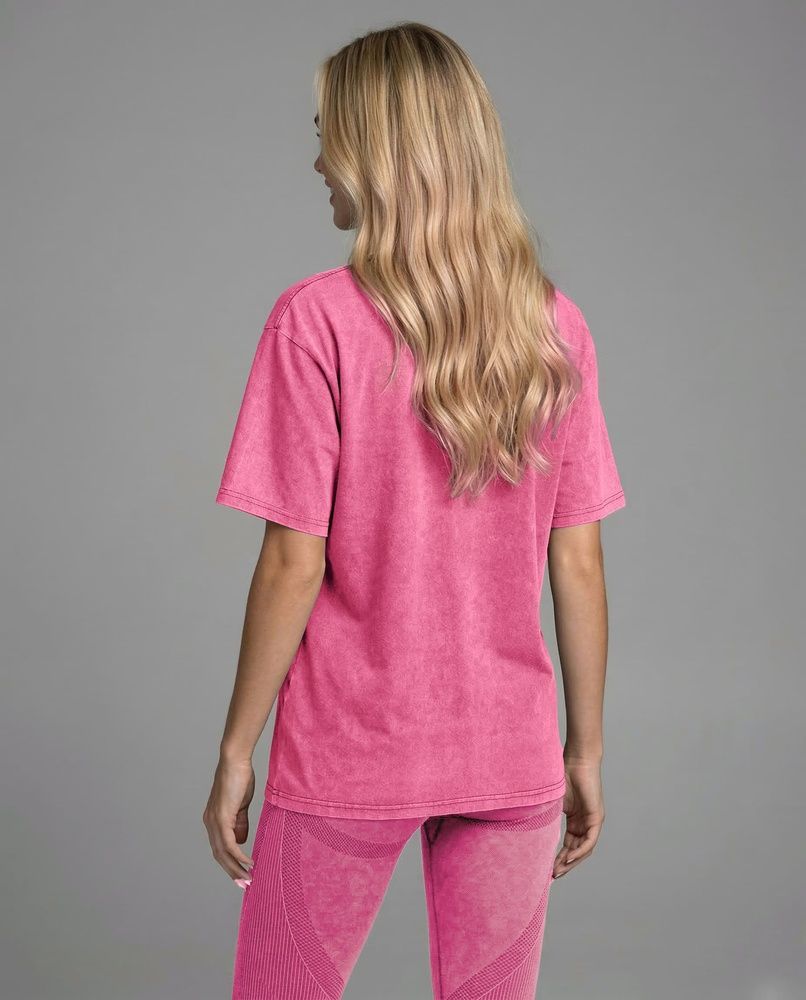 Футболка унісекс Oversize Boxy Fit Nordvik Urban Shadow: Stone-Wash Pink, S