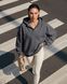 Женское худи свободного кроя LAREN Urban Cloud Oversized Hoodie Grey, S