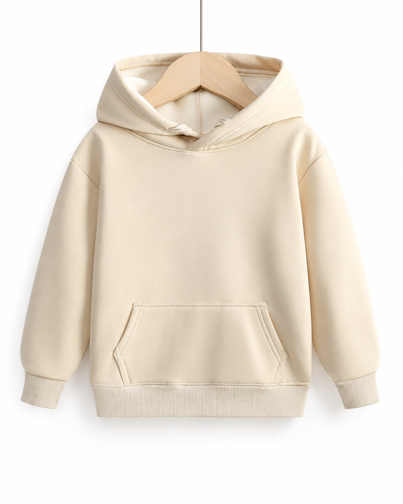 Детское утепленное худи Nordvik Arctic Core Hoodie на флисе базовое оверсайз Beige, 120
