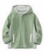 Детская флисовая толстовка с капюшоном Nordvik kids Arctic Shield на молнии Green-White, 120