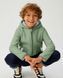 Детская флисовая толстовка с капюшоном Nordvik kids Arctic Shield на молнии Green-White, 120