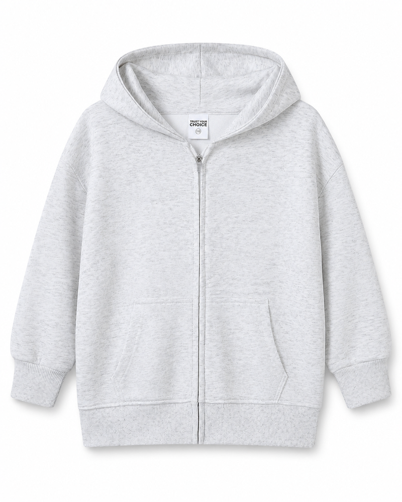 Детское теплое худи на молнии Nordvik CloudSoft Zip Hoodie Grey, 120