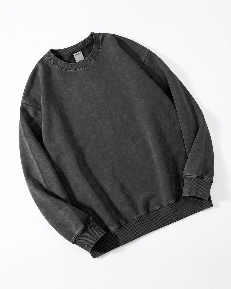 Мужской оверсайз свитшот LAREN Vintage Wash Crewneck Black, M