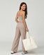 Женский прогулочный костюм Nordvik Urban-Flow: Широкие брюки Palazzo и моделирующий топ Halter-Neck Beige