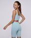 Женские велосипедки Nordvik Ribbed-Motion Sculpt: Бесшовный 3D-рубчик с эффектом Push-Up и высокой посадкой Blue, M