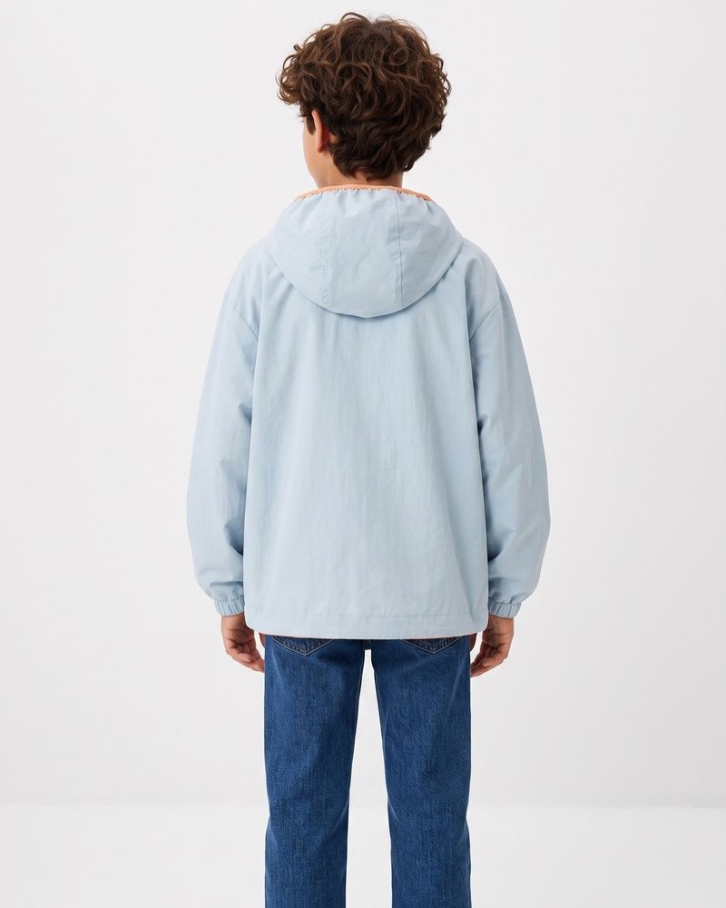 Дитяча вітрозахисна куртка-вітрівка Nordvik kids Aero-Shell з капюшоном Light Blue, 130