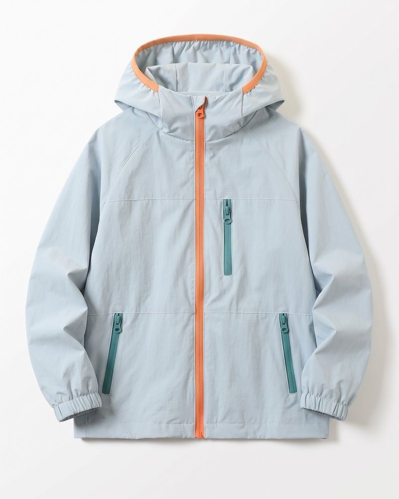 Дитяча вітрозахисна куртка-вітрівка Nordvik kids Aero-Shell з капюшоном Light Blue, 130