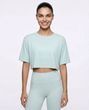 Женская спортивная футболка кроп-топ Oversize Nordvik AuraCrop Soft-Touch Aqua Mint
