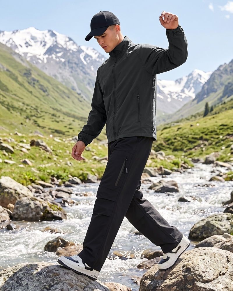 Мужская технологичная куртка-софтшелл Nordvik Element-Shield Softshell Jacket - водоотталкивающая и износостойкая Black, XL
