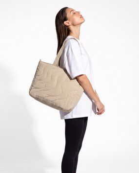 Женская стеганая сумка-тоут LAREN Cloud-Tech Pro Tote с органайзером Beige, M