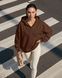 Женское худи свободного кроя LAREN Urban Cloud Oversized Hoodie Brown, S
