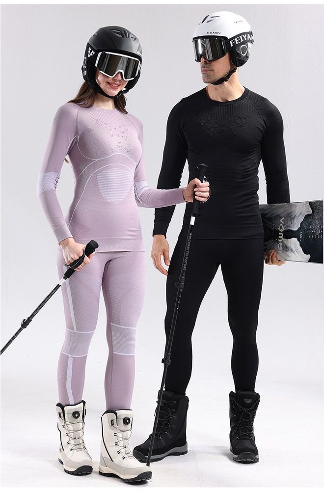 Термобілизна жіноча бесшовна Nordvik PolarShield X-40 Merino Seamless Black комплект, S
