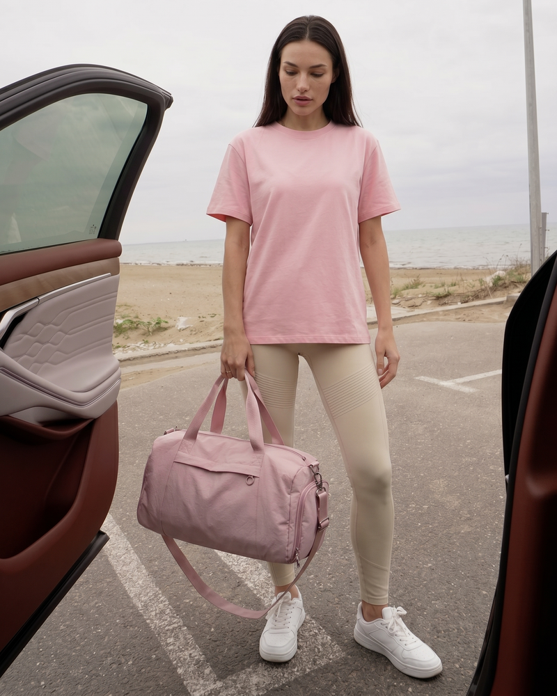 Влагозащитная спортивная сумка для фитнеса с отделением для обуви Nordvik UrbanX Active Pink