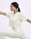 Жіноча спортивна футболка кроп-топ Oversize Nordvik AuraCrop Soft-Touch Coconut White, S