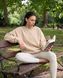 Жіночий утеплений світшот оверсайз Nordvik Luxe Thermal Crewneck на флісі Beige, S