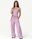 Жіночий прогулянковий костюм Nordvik Urban-Flow: Широкі штани Palazzo та моделюючий топ Halter-Neck Lilac