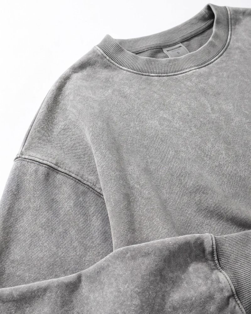 Мужской оверсайз свитшот LAREN Vintage Wash Crewneck Grey, M