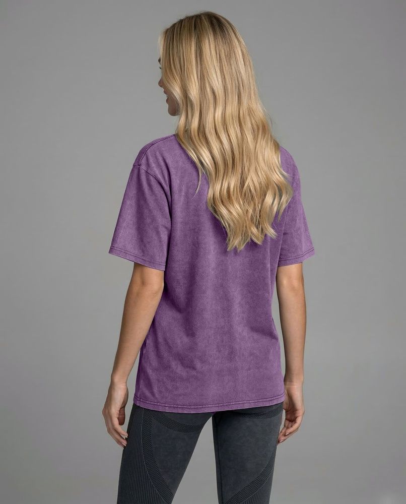 Футболка унисекс Oversize Boxy Fit Nordvik Urban Shadow: Stone-Wash Purple, S