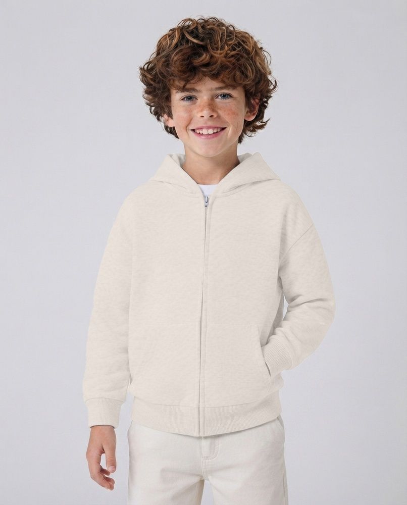Дитяче тепле худі на блискавці Nordvik CloudSoft Zip Hoodie Cream, 120