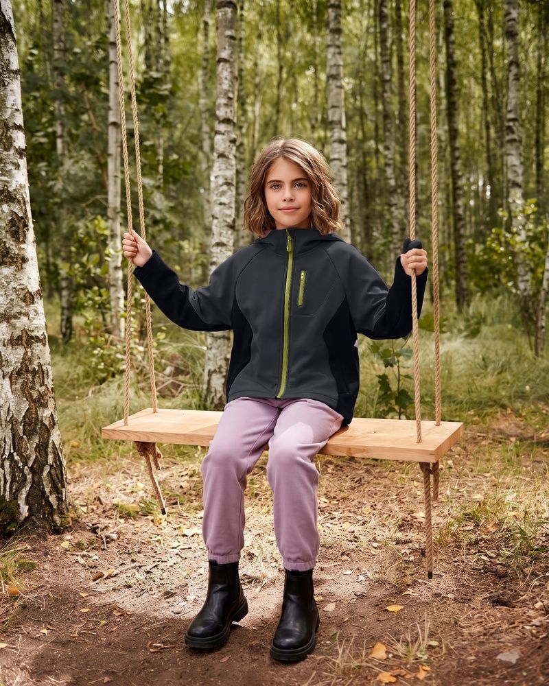 Детская термокуртка Nordvik kids Storm Pro-Shell водоотталкивающая и ветрозащитная Black, 120