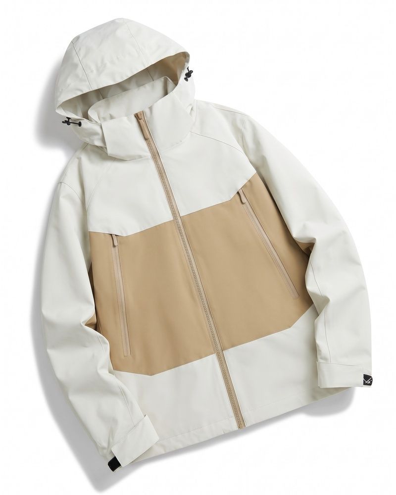 Мужская водоотталкивающая и ветрозащитная куртка Nordvik Explore Aero-Shield Softshell с отстегивающимся капюшоном Beige, 2XL