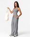 Жіночий прогулянковий костюм Nordvik Urban-Flow: Широкі штани Palazzo та моделюючий топ Halter-Neck Grey