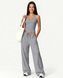 Жіночий прогулянковий костюм Nordvik Urban-Flow: Широкі штани Palazzo та моделюючий топ Halter-Neck Grey