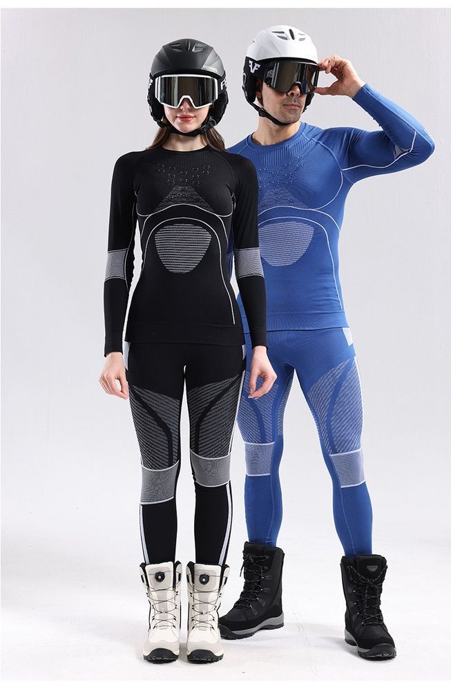 Термобелье женское бесшовное Nordvik PolarShield X-40 Merino Seamless Blue комплект, S