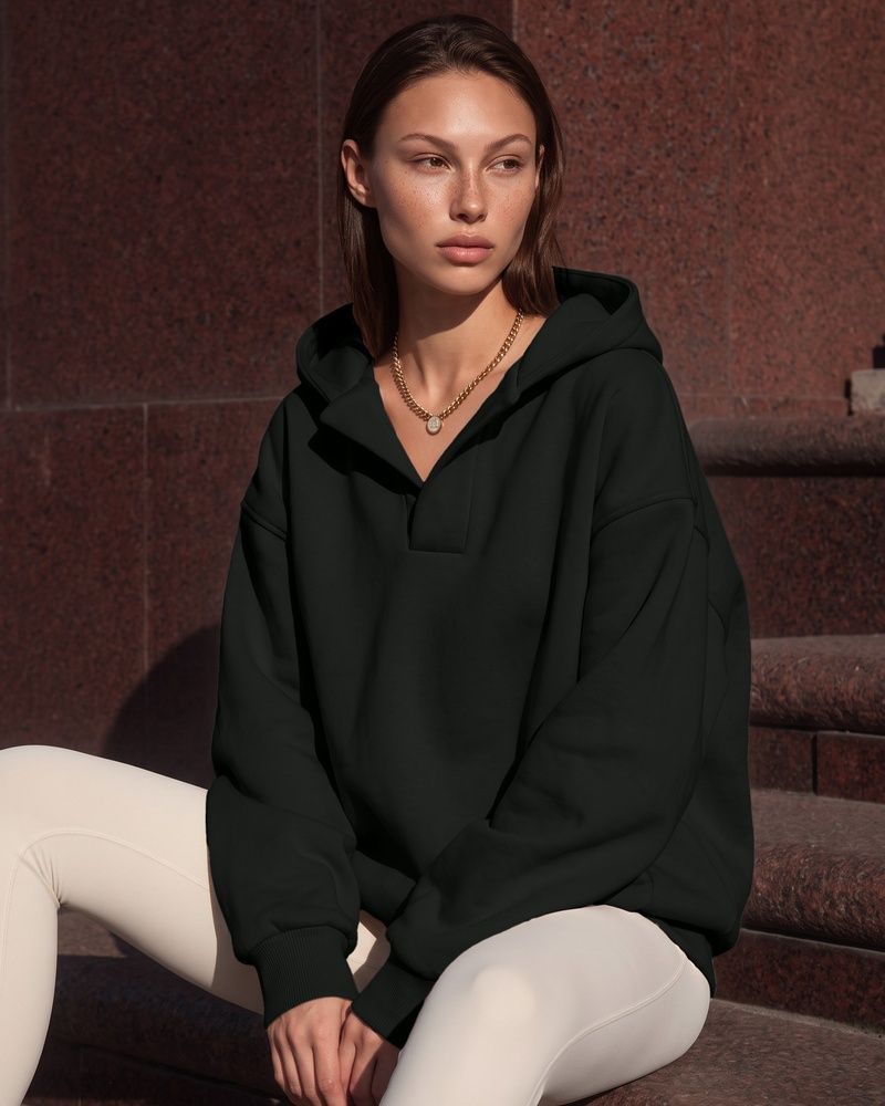 Женское худи свободного кроя LAREN Urban Cloud Oversized Hoodie Black, S