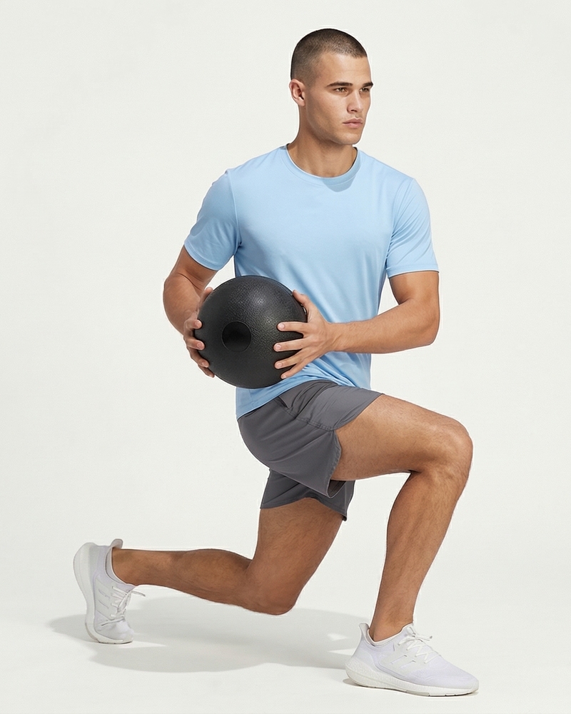Чоловіча спортивна футболка Nordvik Active-Stretch Pro: Повітропроникна тканина Quick-Dry з ефектом високої еластичності Blue