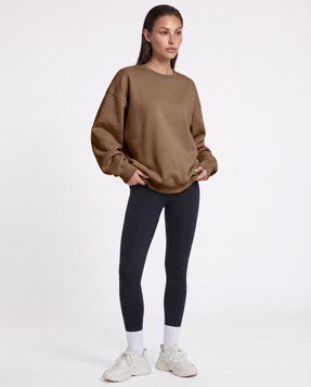 Жіночий утеплений світшот оверсайз Nordvik Luxe Thermal Crewneck на флісі Brown, S