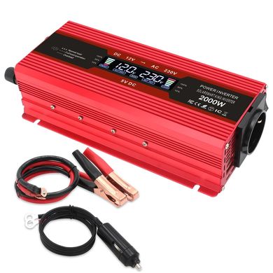 Інвертор PowerMe 2000W напруга 12V на 220V (PWM-INV2000)