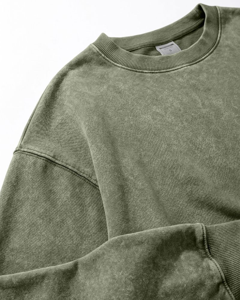 Мужской оверсайз свитшот LAREN Vintage Wash Crewneck Khaki, M