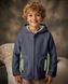 Детская флисовая толстовка с капюшоном Nordvik kids Arctic Shield на молнии Navy-Green, 120