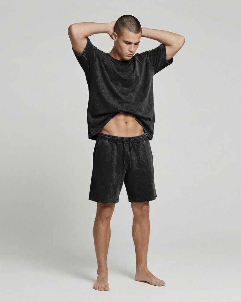 Мужской комплект Oversize Nordvik Stone Wash: Heavy Cotton & Relaxed Fit Black