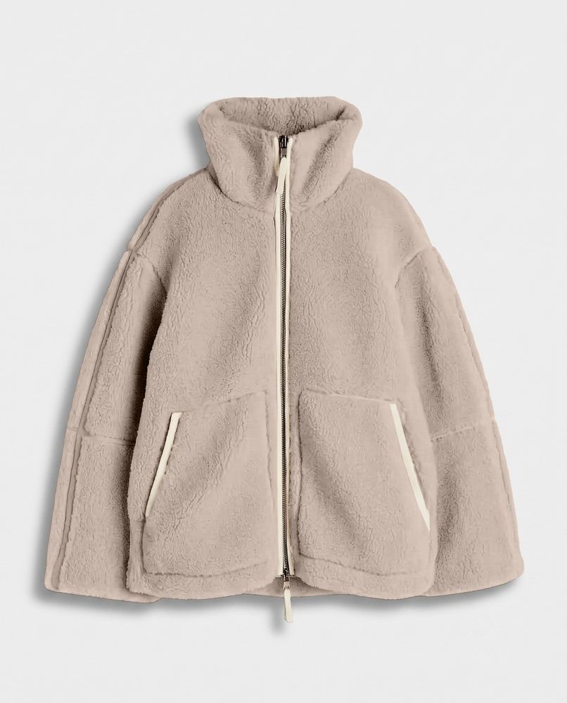 Женская куртка тедди LAREN TeddyLuxe Oversized Sherpa Brown, S