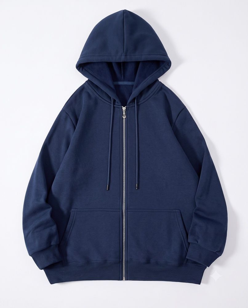 Мужское утепленное худи на молнии Nordvik Arctic Thermal Zip-Hoodie с технологией Silver Fox Velvet Navy, L