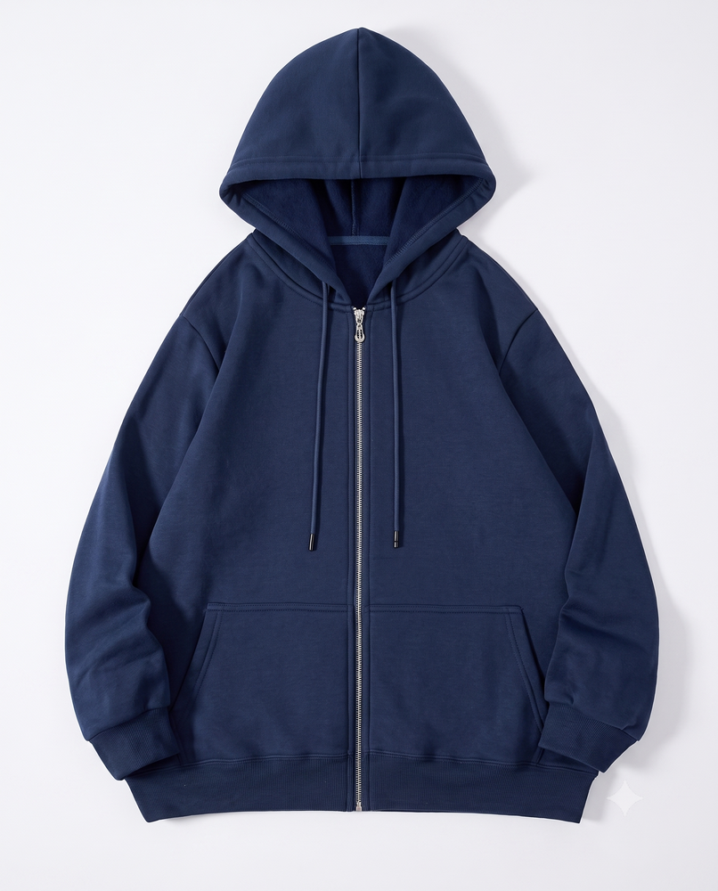 Мужское утепленное худи на молнии Nordvik Arctic Thermal Zip-Hoodie с технологией Silver Fox Velvet Navy, L