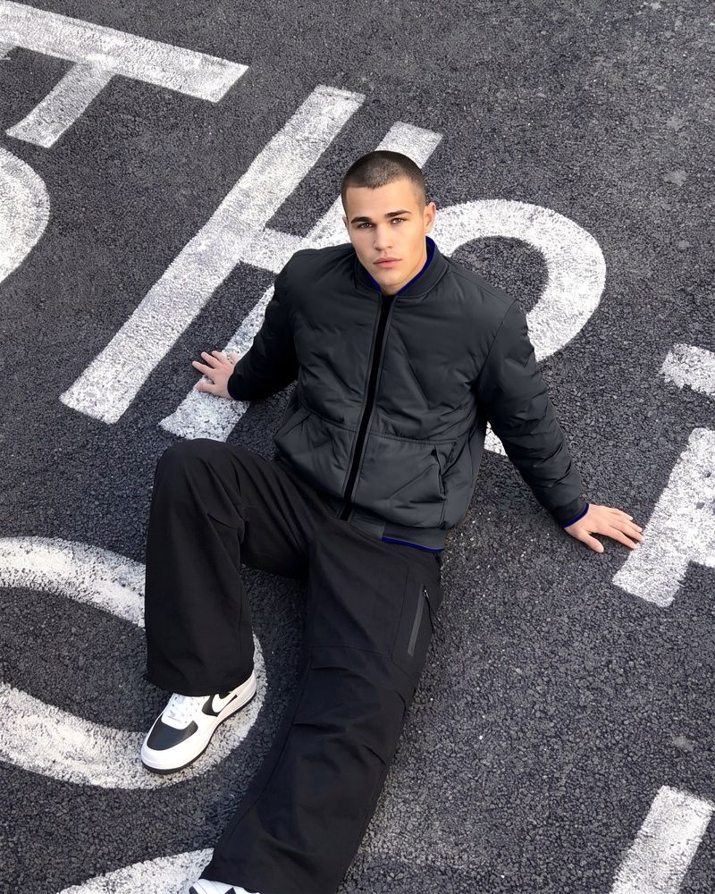 Чоловічий термоактивний бомбер LAREN Metro-Tech Thermal Bomber утеплений та дихаючий Black, 2XL