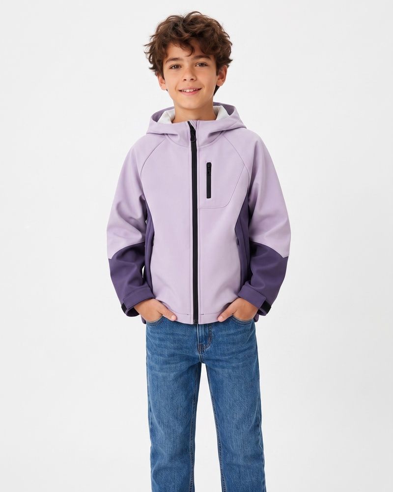Детская термокуртка Nordvik kids Storm Pro-Shell водоотталкивающая и ветрозащитная Purple, 120