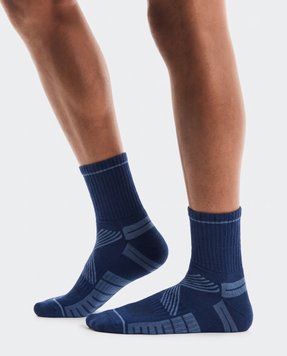Треккинговые термоноски Nordvik MerinoTrek Pro Navy с шерстью мериноса, 3D-поддержкой и амортизирующей подошвой, M
