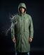 Мужской штормовой плащ-дождевик Nordvik Urban Storm Forest Green удлиненного кроя на молнии с глубоким капюшоном, One size