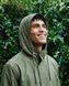 Мужской штормовой плащ-дождевик Nordvik Urban Storm Forest Green удлиненного кроя на молнии с глубоким капюшоном, One size